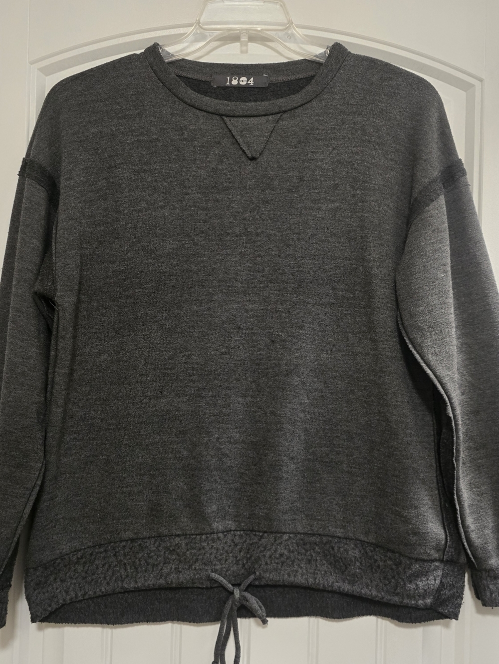 🌟7/25$ COIN 1804 Raw Hem Grey Longsleeve Pullover Made In USA